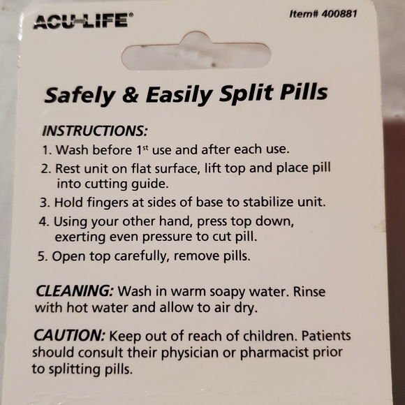 == - ✨️ 1 FREE w/$10 purchase -- just ask✨️Set of 2 ACU-LIFE pill splitters  … - Picture 7 of 9